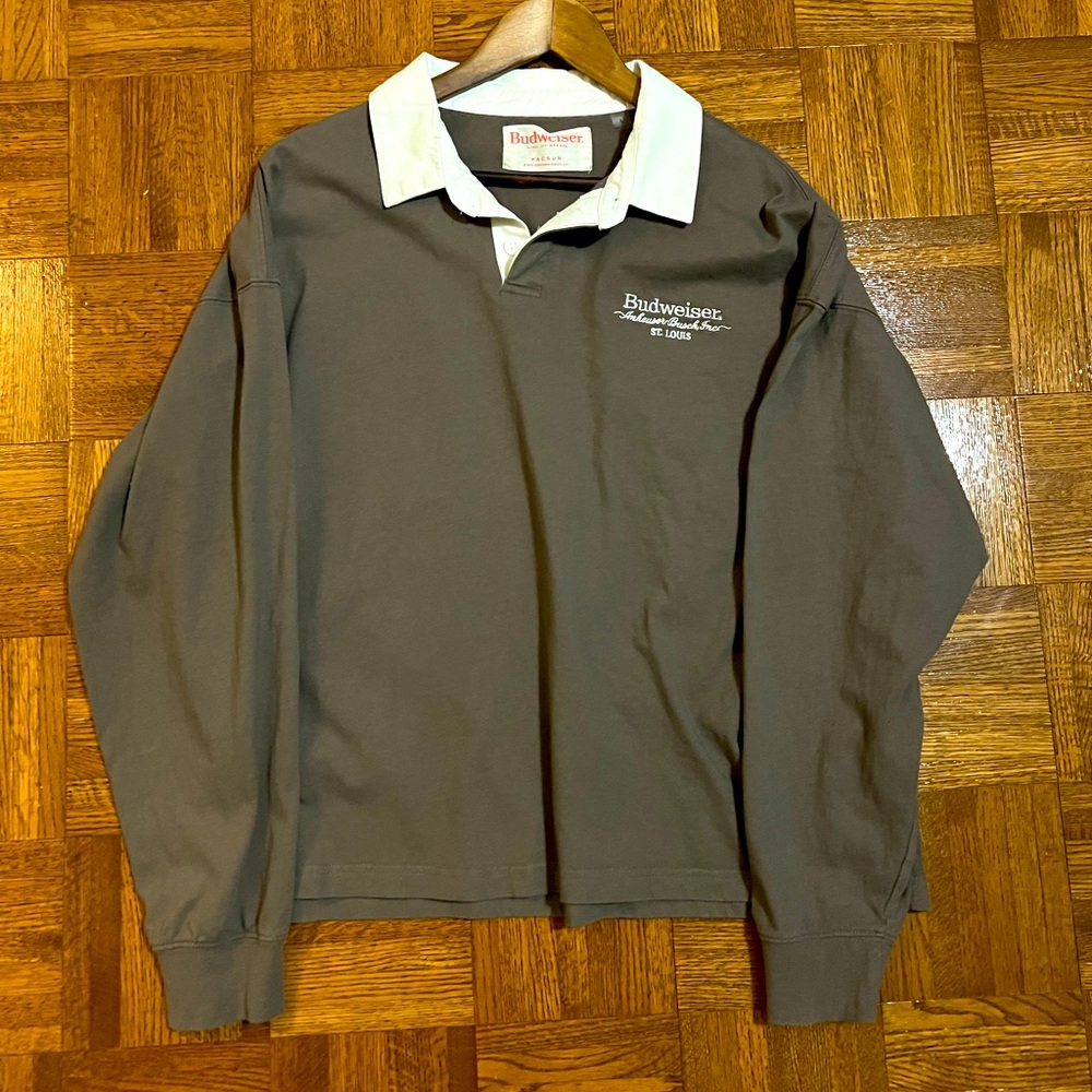 Budweiser Pull Over Dress Shirt